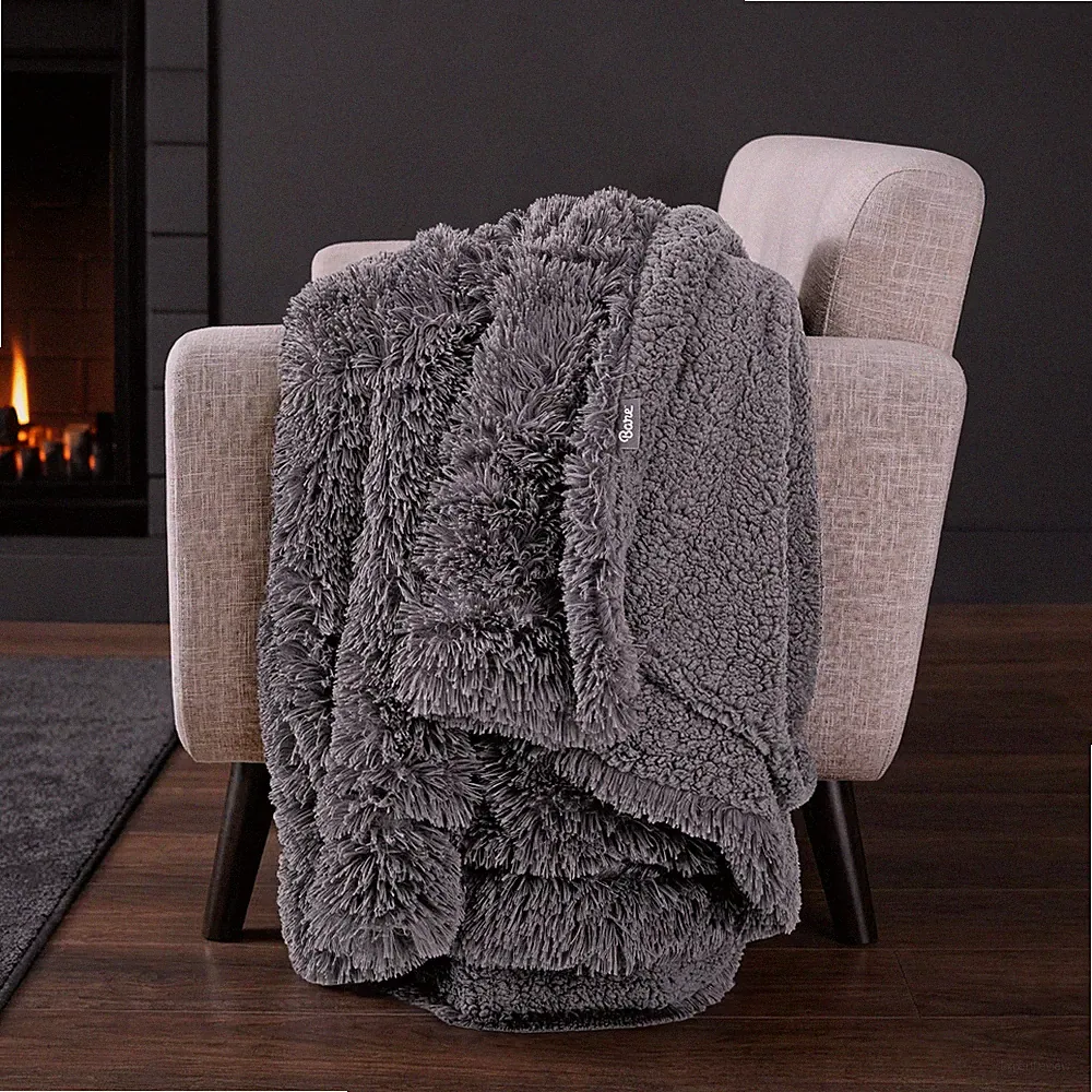Bare Home Shaggy Faux Fur Sherpa Blanket
