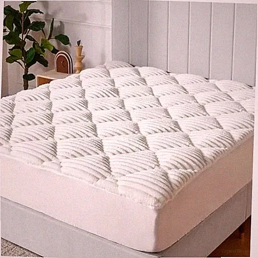 Fleece Mattress Topper Warm Sherpa Mattress Pad, Cloud-Like Soft Queen White