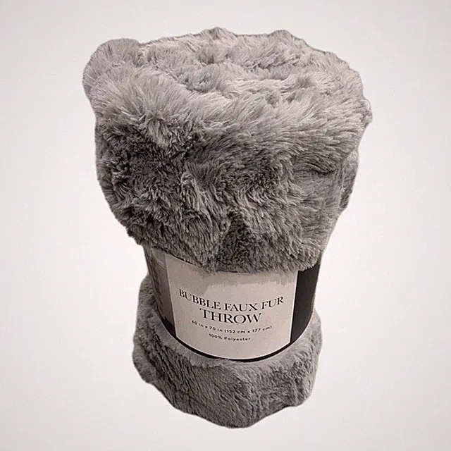 Life Comfort Bubble Faux Fur Throw 60" X 70"