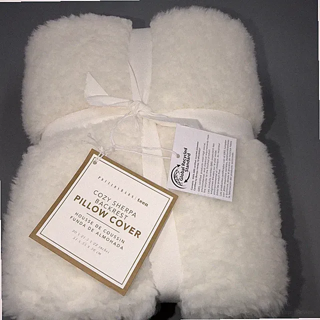 Pottery Barn Teen Cozy Sherpa Faux Fur Backrest Pillow Cover Ivory NWT