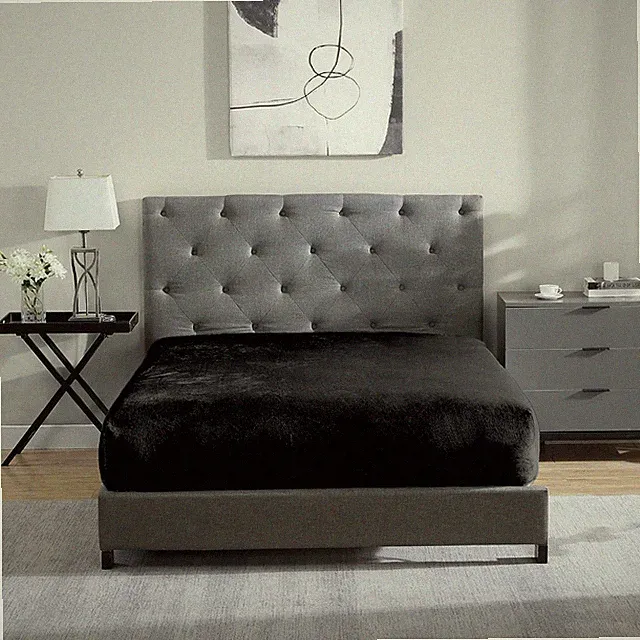 Twin Plush Fur Fitted Sheet - Ultra Soft & Thick Plush Fur - All Season Cozy War